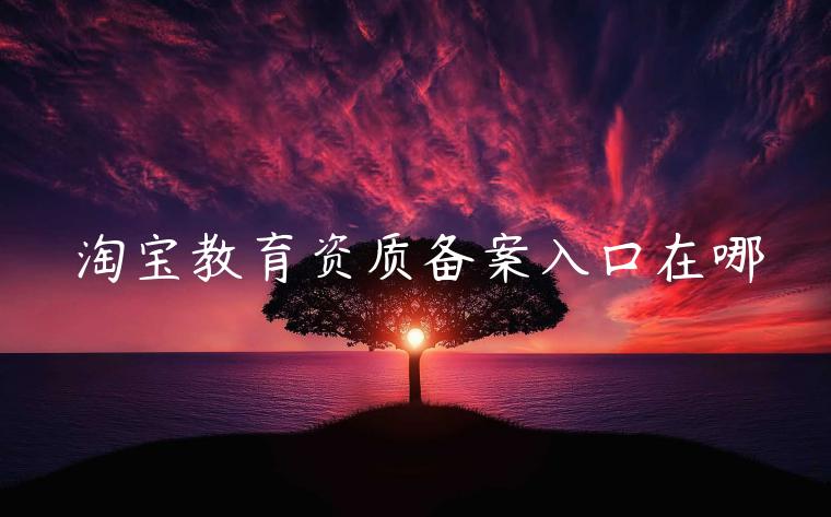 淘寶教育資質(zhì)備案入口在哪